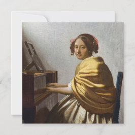 Johannes Vermeer - Junge Frau sitzt bei Virginal Einladung