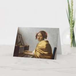 Johannes Vermeer - Junge Frau sitzt bei Virginal Karte