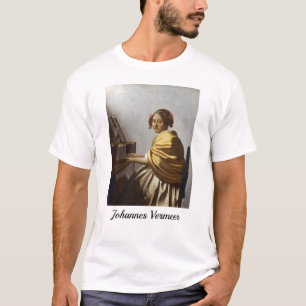 Johannes Vermeer - Junge Frau sitzt bei Virginal T-Shirt