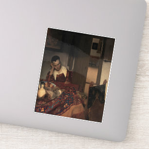 Johannes Vermeer, junge Frauen schlafen Aufkleber