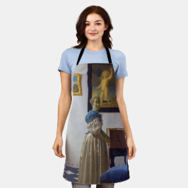 Johannes Vermeer - Lady Stehend bei einer Jungfrau Schürze