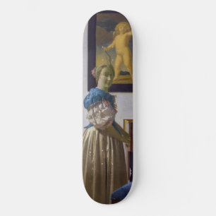Johannes Vermeer - Lady Stehend bei einer Jungfrau Skateboard