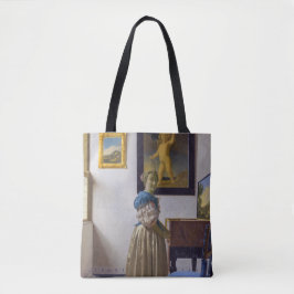 Johannes Vermeer - Lady Stehend bei einer Jungfrau Tasche