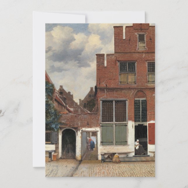 Johannes Vermeer - Little Street Dankeskarte (Vorderseite)