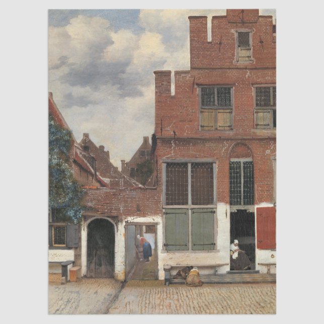 Johannes Vermeer - Little Street Seidenpapier (Von Creator hochgeladen)