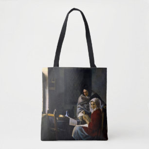 Johannes Vermeer - Mädchen beim Musikunterricht un Tasche