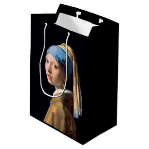 JOHANNES VERMEER - Mädchen mit einem Perlenohrrin Mittlere Geschenktüte