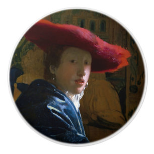 Johannes Vermeer - Mädchen mit einem Red Hat Keramikknauf