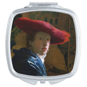 Johannes Vermeer - Mädchen mit einem Red Hat Taschenspiegel