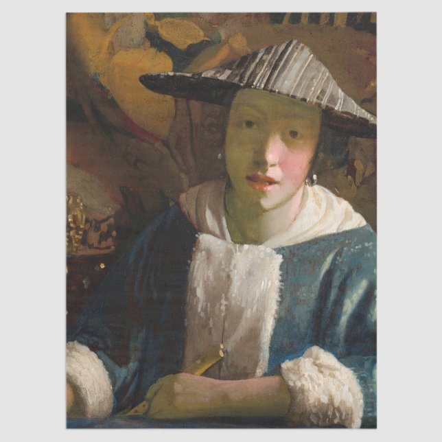 Johannes Vermeer - Mädchen mit Flute Seidenpapier (Von Creator hochgeladen)