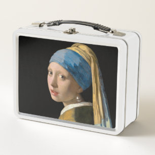 Johannes Vermeer - Mädchen mit Perle Metall Brotdose