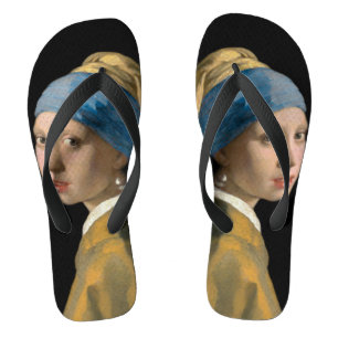 Johannes Vermeer - Mädchen mit Perle Ohrgehänge Flip Flops