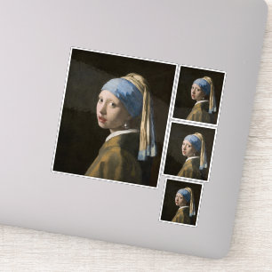 Johannes Vermeer, Mädchen mit Perlenohrring Aufkleber