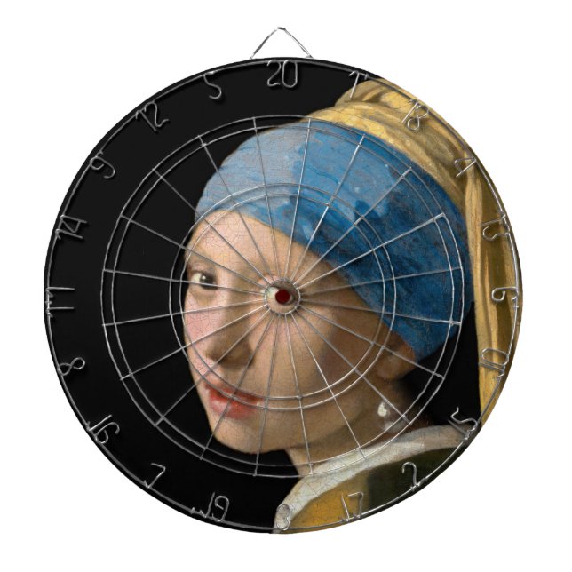 Johannes Vermeer - Mädchen mit Perlenohrring Dartscheibe (vorne)