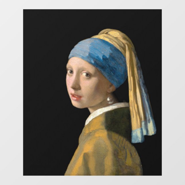 Johannes Vermeer - Mädchen mit Perlenohrring Fensteraufkleber (Blatt)