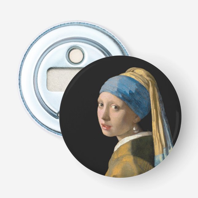 Johannes Vermeer - Mädchen mit Perlenohrring Flaschenöffner (Vorderseite)