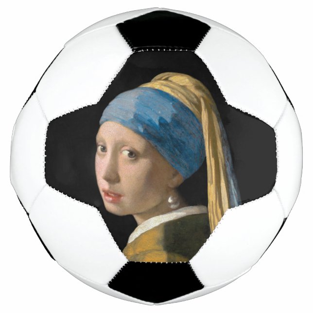 Johannes Vermeer - Mädchen mit Perlenohrring Fußball (Vorderseite)