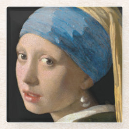 Johannes Vermeer - Mädchen mit Perlenohrring Glasuntersetzer
