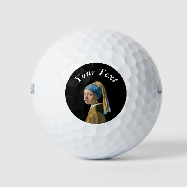 Johannes Vermeer - Mädchen mit Perlenohrring Golfball (Vorderseite)