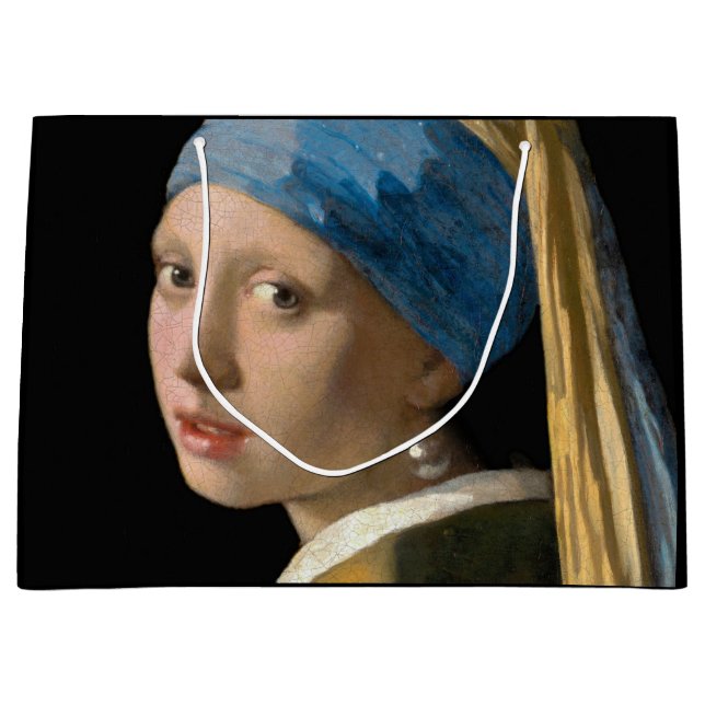 Johannes Vermeer - Mädchen mit Perlenohrring Große Geschenktüte (Vorderseite)