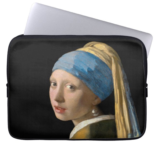 Johannes Vermeer - Mädchen mit Perlenohrring Laptopschutzhülle (Vorderseite)