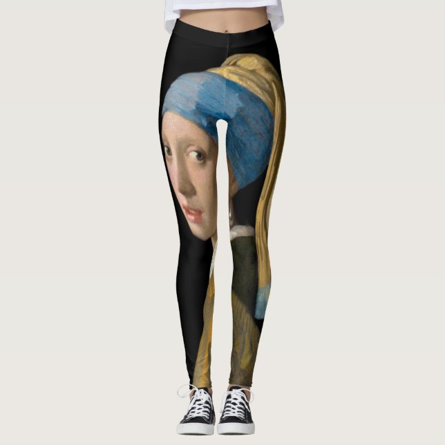 Johannes Vermeer - Mädchen mit Perlenohrring Leggings (Vorderseite)