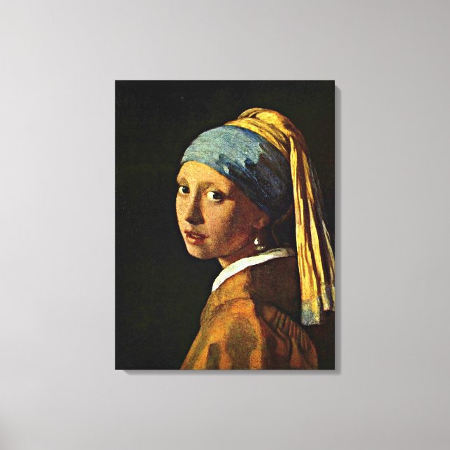 Johannes Vermeer - Mädchen mit Perlenohrring Leinwanddruck (Vorderseite)