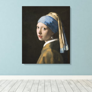 Johannes Vermeer, Mädchen mit Perlenohrring Leinwanddruck