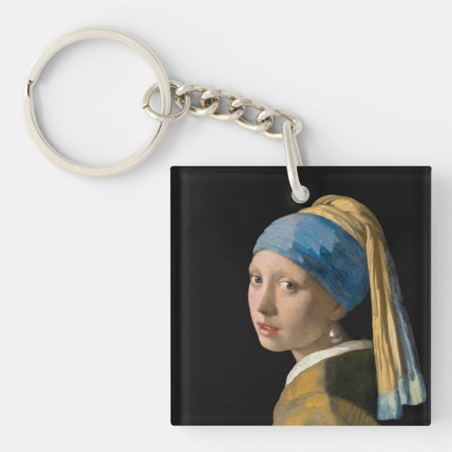 Johannes Vermeer - Mädchen mit Perlenohrring Schlüsselanhänger (Vorderseite)