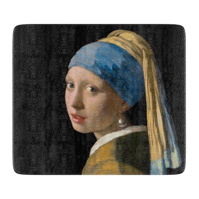 Johannes Vermeer - Mädchen mit Perlenohrring Schneidebrett (Vorderseite)