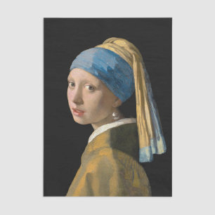 Johannes Vermeer - Mädchen mit Perlenohrring Seidenpapier