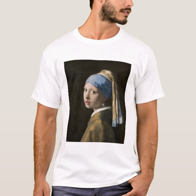 Johannes Vermeer, Mädchen mit Perlenohrring T-Shirt (Vorderseite)