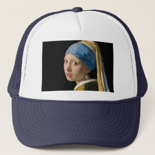 Johannes Vermeer - Mädchen mit Perlenohrring Truckerkappe