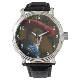 Johannes Vermeer - Mädchen mit rotem Hut Armbanduhr