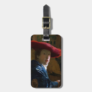 Johannes Vermeer - Mädchen mit rotem Hut Gepäckanhänger