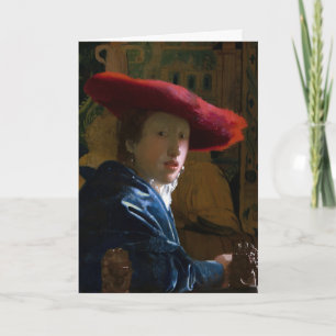 Johannes Vermeer - Mädchen mit rotem Hut Karte