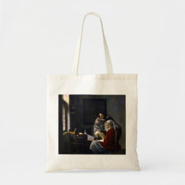 Johannes Vermeer - Mädchen unterbricht ihre Musik Tragetasche