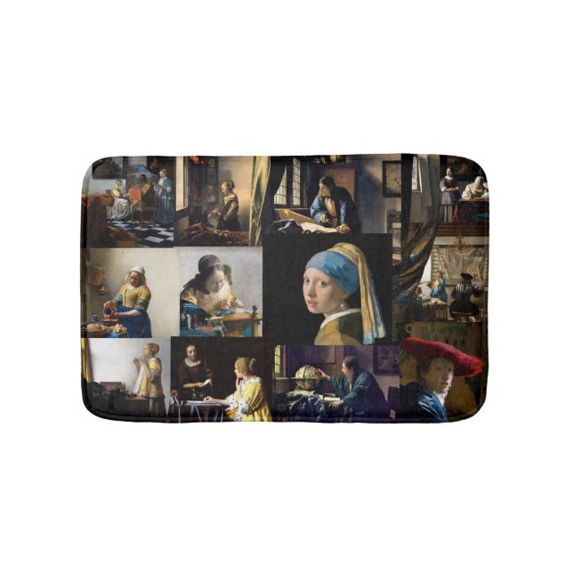 Johannes Vermeer - Meisterwerke Patchwork Badematte (Vorderseite)