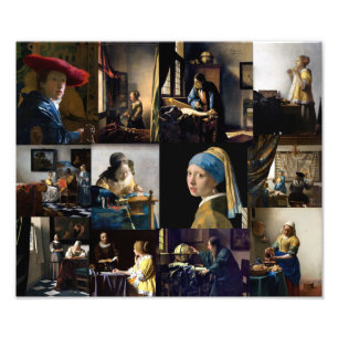 Johannes Vermeer - Meisterwerke Patchwork Fotodruck