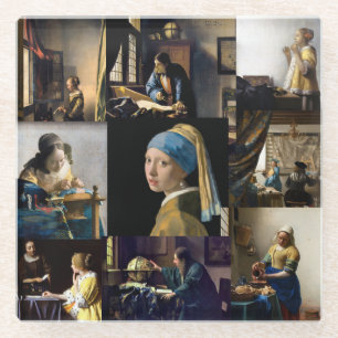 Johannes Vermeer - Meisterwerke Patchwork Glasuntersetzer