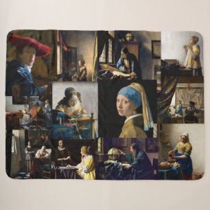 Johannes Vermeer - Meisterwerke Patchwork Sherpadecke
