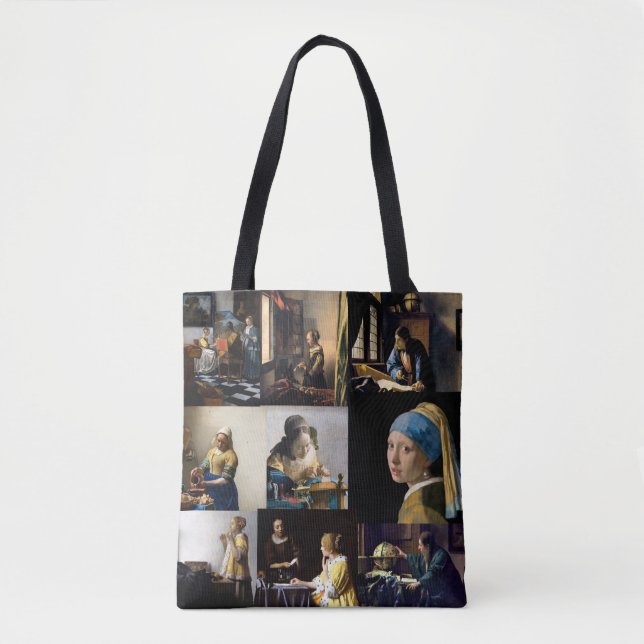 Johannes Vermeer - Meisterwerke Patchwork Tasche (Vorderseite)