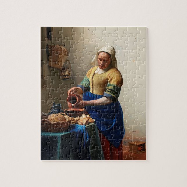Johannes Vermeer. Milchmädchen. Vintage Kunst (Vertikal)