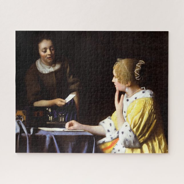 Johannes Vermeer - Ministerin und Frau (Horizontal)