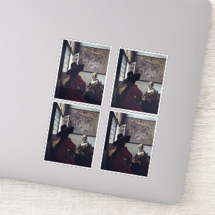 Johannes Vermeer, Officer und Laughing Girl Aufkleber