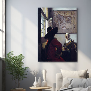 Johannes Vermeer, Officer und Laughing Girl Fotodruck