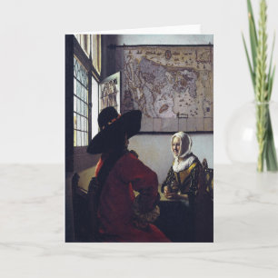 Johannes Vermeer, Officer und Laughing Girl Karte