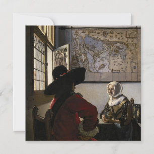Johannes Vermeer - Offizier mit einem Laughing Gir Einladung