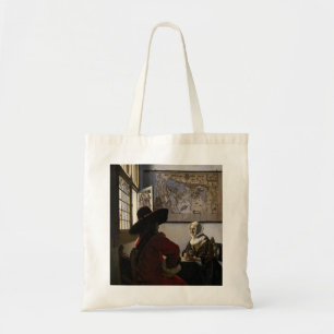 Johannes Vermeer - Offizier mit einem Laughing Gir Tragetasche