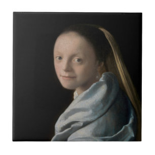 Johannes Vermeer - Studie über eine junge Frau Fliese